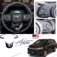 [Ready Stock]Perodua Alza 2022-2025 Steering Wheel Carbon Design Decorative Panel for Perodua Alza 2
