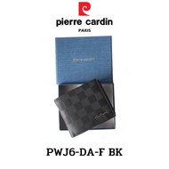 Pierre Cardin (ปีแอร์ การ์แดง) กระเป๋าธนบัตร กระเป๋าสตางค์เล็ก กระเป๋าสตางค์ผู้ชาย กระเป๋าหนัง กระเป๋าหนังแท้ รุ่น PWJ6-DA-F พร้อมส่ง