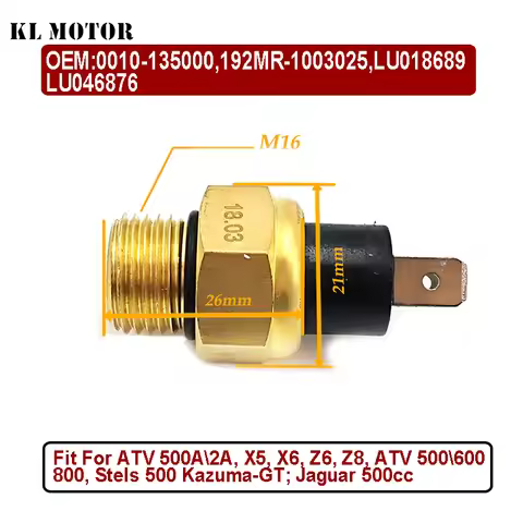CF500cc X5 X6 0010-135000 CF 625 Engine Water Temperature Sensor THERMO SWITCH 80 Degree M16 QUAD AT