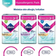Libresse Sensitiv Sanitary Pad Maxi Night Hypoallergenic Pad 3x12/3x16/Slim 16 pads (24cm/32cm)
