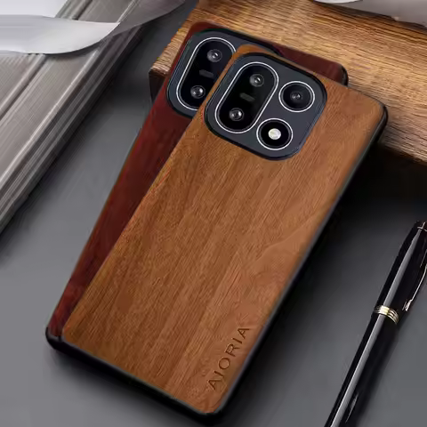 Case For Oneplus 15 15R funda unique design wooden pattern pu leather cover for oneplus 15r case coq