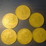 Uang koin 500 bunga melati lengkap tahun 1991.1992.1997.2000.2001.2002.2003