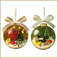 Christmas Snow Globe Ornament Hangable Realistic Miniature Winter Snow Globe Christmas Ornament for 