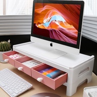Desktop drawer storage monitor elevated stand desk laptop stand office desktop storage rack