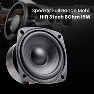 Ilouder Speaker Full Range Car HiFi 3 Inch 8Ohm 15W - Black