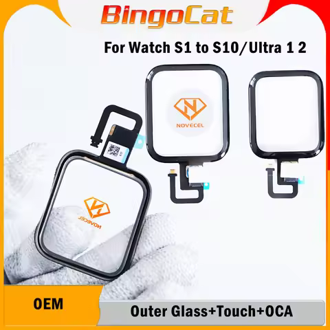 Novecel 5Pcs For Apple Watch Series 2 3 4 5 6 SE Touch Screen Panel Digitizer Sensor Glass+OCA S3 S4