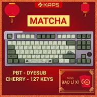 Keycap Matcha PBT profile Cherry in dyesub 124 buttons for mechanical keyboard layout 108/104/98/87/