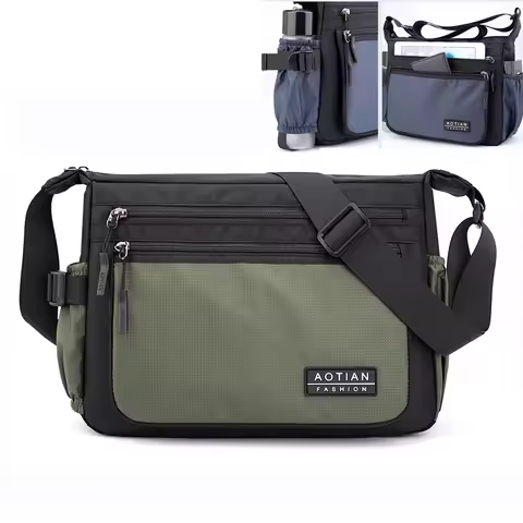AOTIAN New Man Messenger Bag Outdoor Sports Men's Shoulder Bag Waterproof Nylon Travel Crossbody Bag