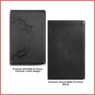 ESV Bible (TruTone Black & Charcoal, Crown Design) IMITATION LEATHER (PREMIUM GIFT/CHURCH BIBLE)