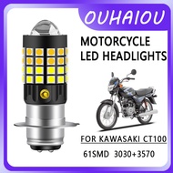 1PCS FOR KAWASAKI CT100 P15D LED Motorcycle Headlight Dual Color 3200K Yellow 6500K White 12-80V