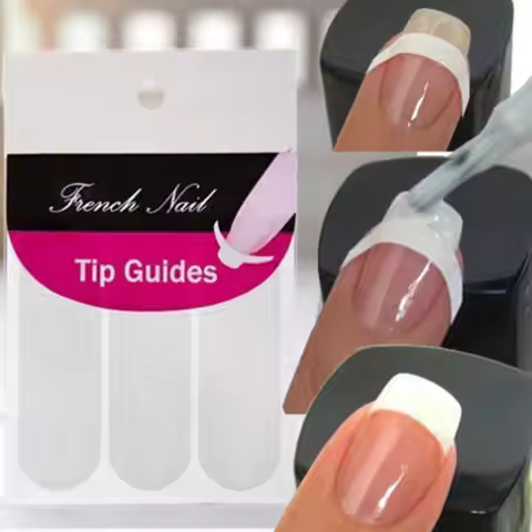 240pcs Nails Sticker Stencil Tips Guide French Manicure Nail Art Decals Form Fringe DIY Sencil 3D St