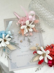 小雛菊胸花 伴郎胸花 招待胸花 花童胸花 胸花 乾燥花 永生花