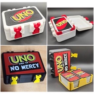 UNO Card Case Uno Card Box Card holder UNO Flip, UNO No Mercy Case Poker Card Keeper Uno Case No Mer