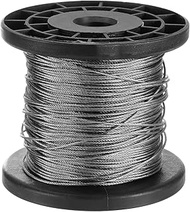 uxcell 3/64" (1.2mm) 250ft (77m) 304 Stainless Steel Cable Wire Rope 7 x 7 Strands Core Aircraft Wir