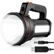 Af-Wan Portable Powerful Rechargeable LED Flashlight Super Bright 9,000mAh 7000 Lumens with Side Lig