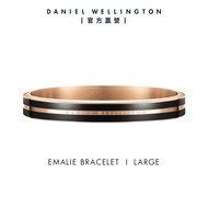 Daniel Wellington 手環 Emalie Infinite Bracelet-雋永雙色手環-三色任選(DW00400250)/ 玫瑰金x黑/ L