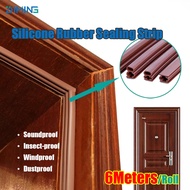 6Meters Self Adhesive Silicone Sealing Strip Door Gap Sealer Rubber Door Sealing Strip Guard Door Ga