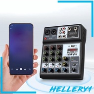 [Hellery1] 4 Channel Audio Mixer Professional DJ Mixer for Party Computer
