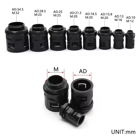 Plastic Hose Fitting PG Type AD34.5 PG29 M32 M27 AD42.5 AD54.5 Corrugated tube joint Hose Connectors