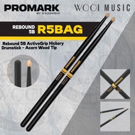 ProMark R5BAG Rebound 5B ActiveGrip Hickory Drumstick - Acorn Wood Tip