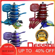 Dessini 23pcs Non Stick Granite Cooking Pot Frying Pan Set Kitchen Cookware Periuk Rendang Dropship