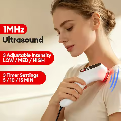 1MHz Ultrasound Massager Handheld Ultrasonic Body Massager 3 Levels Portable Personal Care Device fo