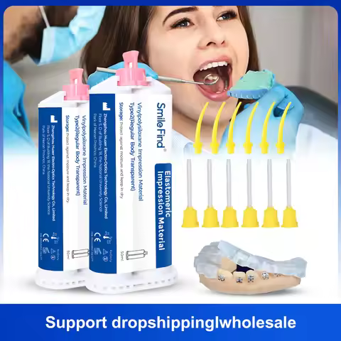Dental Impression Materials Silicone Soft Putty Transparent Silicone Rubber Impression Light Body Pu