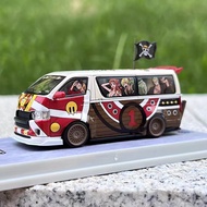 【Available】Tarmac Works 1/64 Toyota Hiace One Piece Cartoon Painting Version Alloy Car Model Die Casting Car Toy Collection Birthday Gift