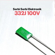 Capacitor milar 332j 100v mylar 332 100v 3n3 3k3 0.0033uf 100V