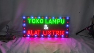 lampu led sign tulisan TOKO LAMPU & ALAT LISTRIK
