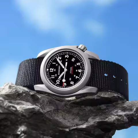 Boderry Field Watch VOYAGER Mens Watches 100M Waterproof Titanium Automatic Luminous For Seiko Movem