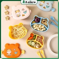 Children's Lunch Box Set with Cartoon Motif Spoon and Fork / Children's Tiered Lunch Box with Cat Ch