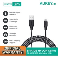 Aukey CB-AM2 Cable Micro High Performance Braided Black2M