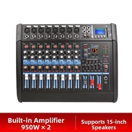 Powerful 8-Channel Audio Mixer with Amplifier