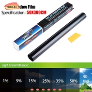 FKILLAONE 1Roll 50x3m Car Foils, Sun Shade Heat UV Block Window Tint Film, Durable VLT 1%-50% Scratc