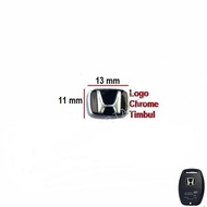 Car Key Emblem HONDA H Black 1pc Free Double Tape 1pc