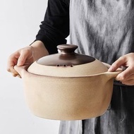 【1800ml/3200ml】 老式陶土養生湯煲 傳統老式飯鍋 粗砂鍋 燉鍋 煲仔飯鍋 煲湯鍋 石鍋 沙鍋 沙煲  中式小菜鍋