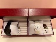 [全新正品］情人節 父親節 Ogival 愛其華 無暇系列超薄陶瓷腕錶 320-04MS 黑白 情侶對錶 夫妻對錶 可單買