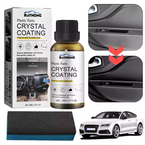 30ml Car Panel Plastic Renovated Retreading Agent Long Lasting Crystal Coating Wax Plastic Refurbish