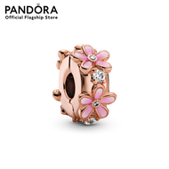 Pandora Pink Daisy Spacer Clip Charm เครื่องประดับ   คลิปชาร์ม ชาร์มสีโรสโกลด์ สีโรสโกลด์ ชาร์มโรสโก