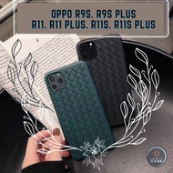 Oppo R9s/R9s Plus/R11/R11 Plus/R11s/R11s Plus Carbon Leather TPU Weaving Grid Cover Phone Case