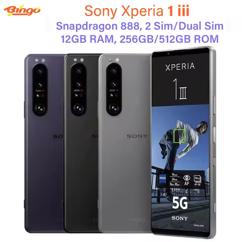 Sony Xperia 1 iii 5G XQ-BC52/BC72 256GB Octa Core 6.5" Original Mobile phone Snapdragon 888 Triple 1