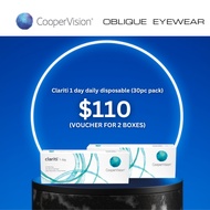 [Obliqueeyewear] COOPER VISION CLARITI 1-DAY (30PCS) 2 BOXES VOUCHER [REDEEM IN STORE]