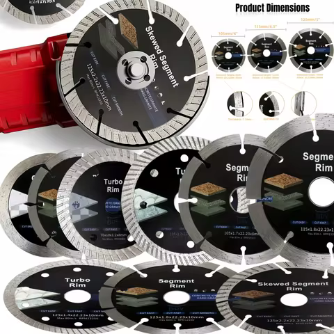 76/105/115/125mm Diamond Cutting Tile Disc Ceramic Turbo Saw Blade Superthin Porcelain Mini Cutter D