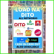 ♜ ℛ ∆ AW 2 in 1 SIGN MAYA PAYMAYA GCASH CASH IN CASH OUT  SIGNAGE + LOAD NA DITO GCASH LOAD CASHIN
