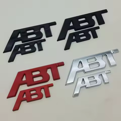 3D Metal Chrome Black Logo ABT Emblem Car Badge for T6 S5 RS7 C8 Q8 RS6 SQ5 Q5 Q7 RS4 A3 8V A6 ABT S