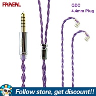 FAAEAL PurpleRice Earphone Cable With TFZ/0.78mm/QDC/S/C Pin 4 Strands OCC Litz HiFi Upgrade Earbuds