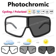 Men UV400 Cycling polarized photochromic Square Sunglasses Bike Shades Sunglass Outdoor Bicycle Glasses Goggles Bike Accessories big Frame Eyewear