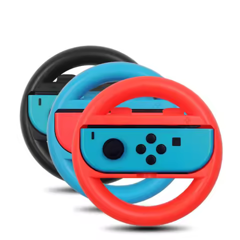 2pcs Racing Wheel Controller for Nintendo Switch & Switch OLED Model Joy-Con Mario Kart 8 Deluxe ABS