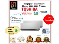 [81Aircon] TOSHIBA YOUME SERIES INVERTER SYSTEM 2 AIRCON 【R32】【5 Ticks】